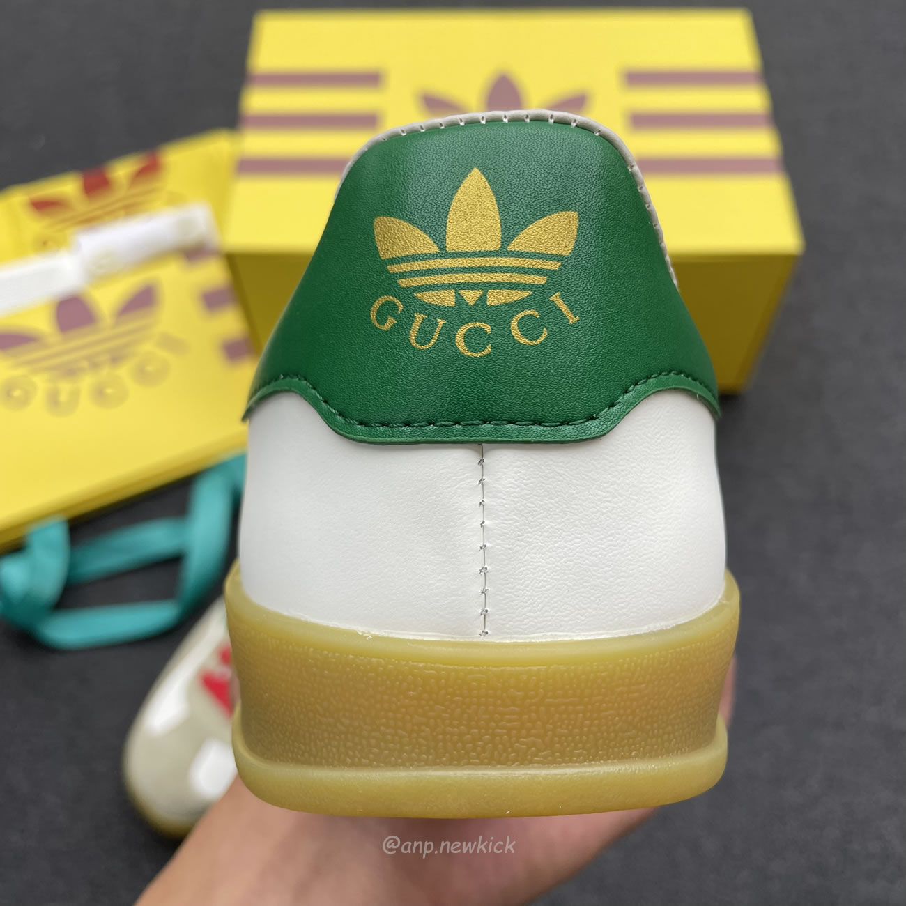 Adidas X Gucci Gazelle White Green Red 726487 Aaa43 9547 (13) - newkick.cc